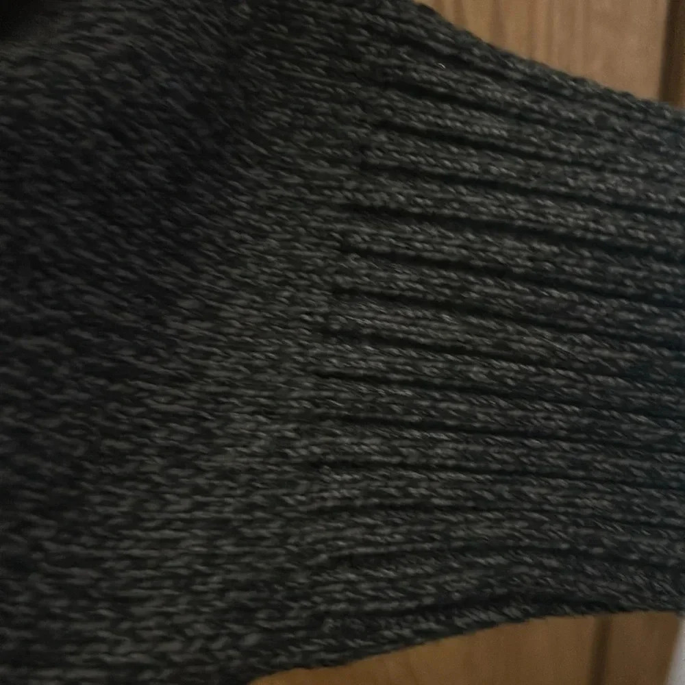 Oscar De La Renta Gray Full Zip Long Sleeve Sherpa Collar Sweater Pullover Men M - Picture 5 of 6